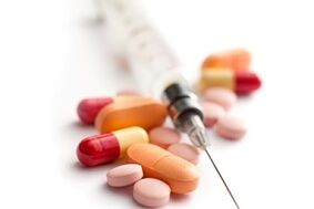 Tabletas e inyecciones para el tratamiento de la osteocondrosis.